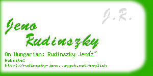 jeno rudinszky business card